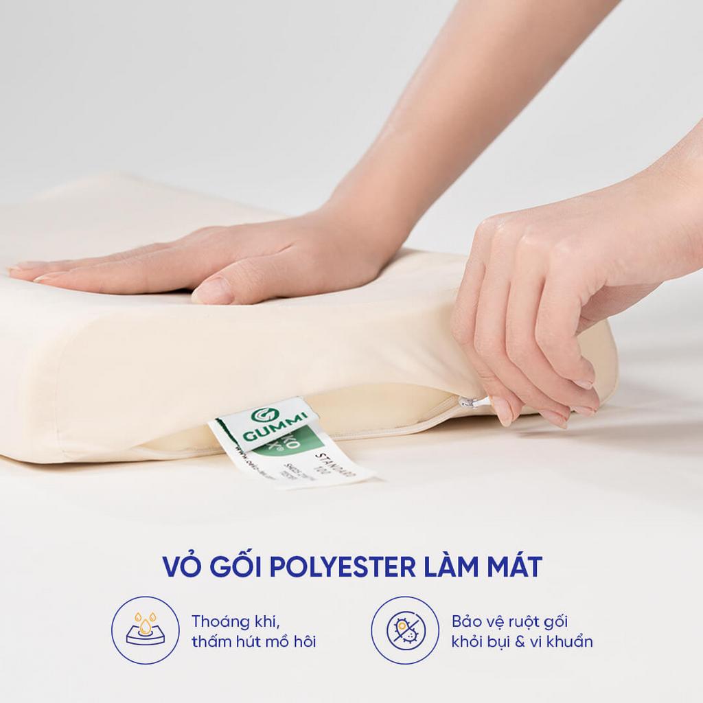 Vỏ polyester mềm mại, tháo giặt, phù hợp cho da nhạy cảm.