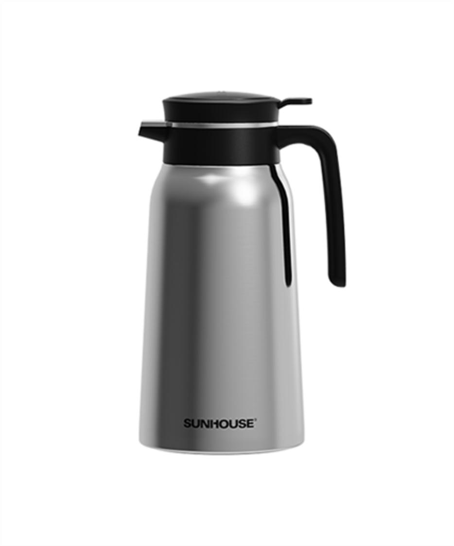 Ấm giữ nhiệt Sunhouse KS-TH2000FI — ruột inox 304, dung tích 2.0L, giữ nóng đến 24 giờ.