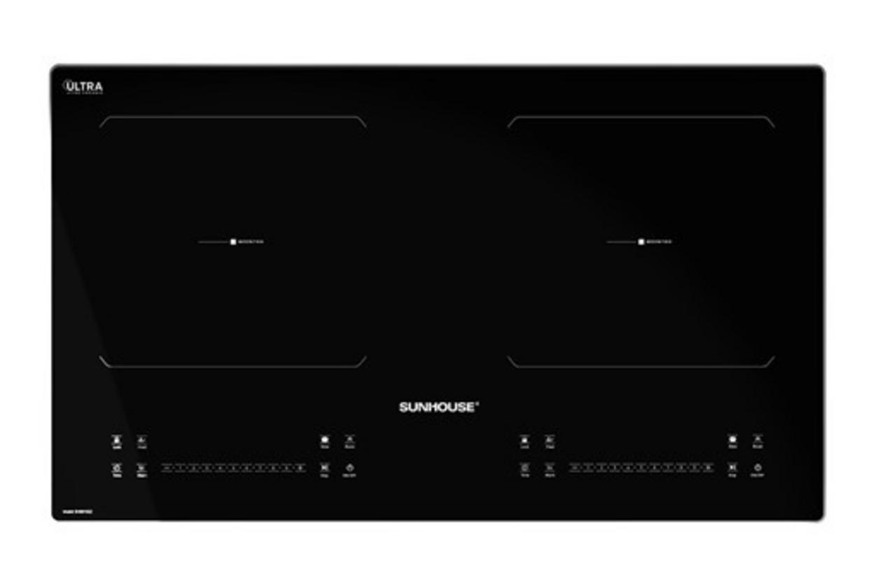 BẾP ĐÔI ĐIỆN TỪ SUNHOUSE SHB81022 - thiết kế âm tủ, mặt kính Ultra Vitro Ceramic dày 4.0mm.