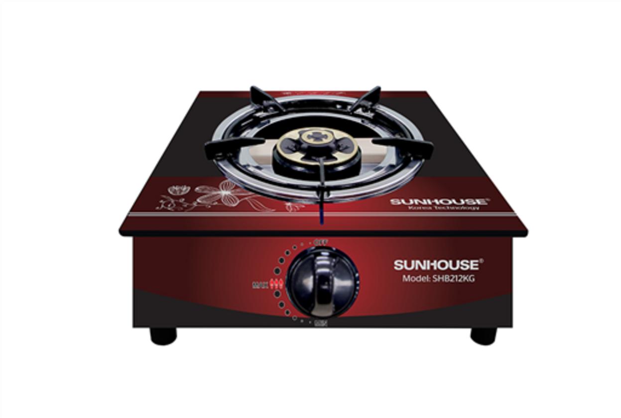 BẾP GAS ĐƠN SUNHOUSE SHB212KG — nhỏ gọn, tiết kiệm và dễ vệ sinh.