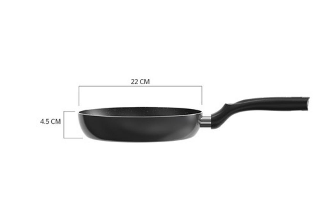 CHẢO CHỐNG DÍNH SUNHOUSE CT22 PLUS — chảo 22cm cho gia đình nhỏ: nấu nhanh, ít dầu mỡ, dễ vệ sinh.