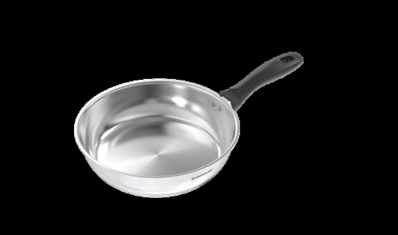 Chảo IN24M3 (Ø24 cm) — chảo inox 3 lớp liền đáy, phù hợp cho gia đình 3–5 người.