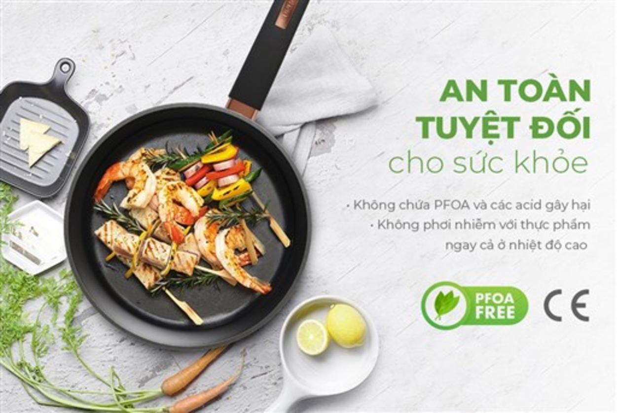 Lớp phủ ILAG Ultra Titanium 4 lớp — không PFOA, chống mài mòn.