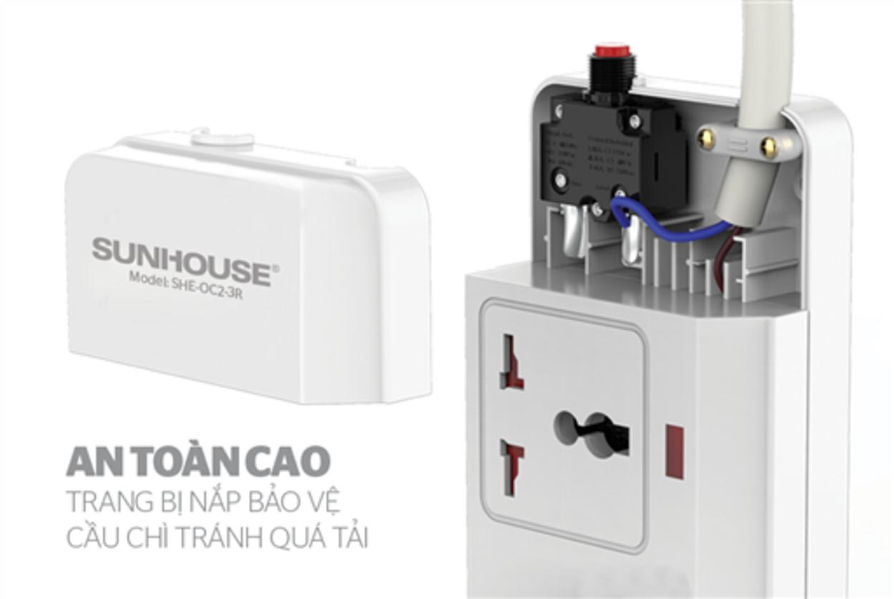 Công tắc và LED riêng — kiểm soát nguồn theo từng thiết bị.