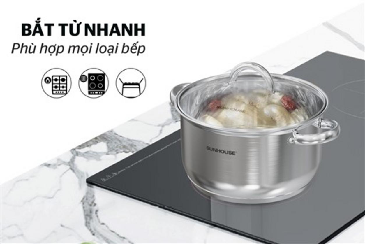 Minh hoạ cấu trúc đáy 3 lớp: truyền nhiệt nhanh và tỏa đều.
