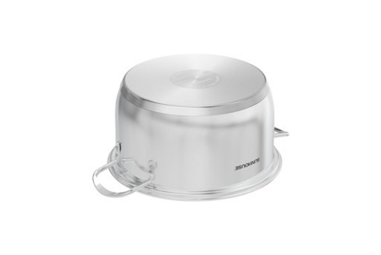 Minh họa cấu tạo đáy 5 lớp giúp truyền nhiệt nhanh và đều.