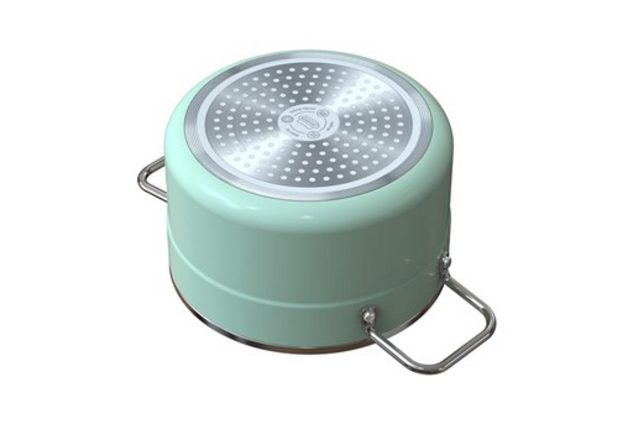 Đáy inox 430 — tiếp xúc tốt với bếp từ, truyền nhiệt nhanh.