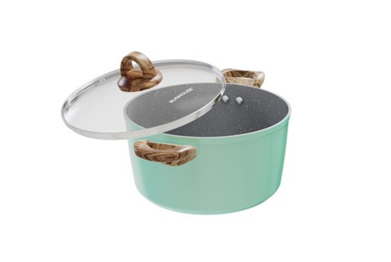 Đáy Inox 430 — tương thích bếp từ, truyền nhiệt nhanh.