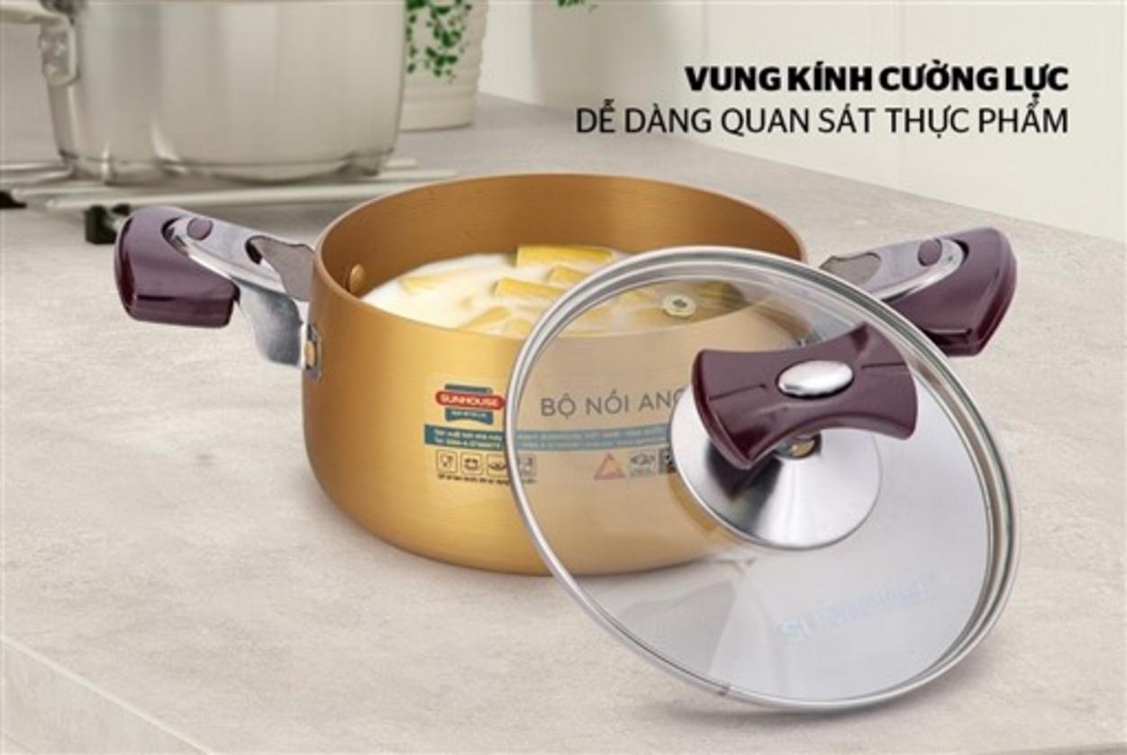 Đáy phẳng truyền nhiệt đều — tối ưu bếp gas/hồng ngoại (không dùng bếp từ).