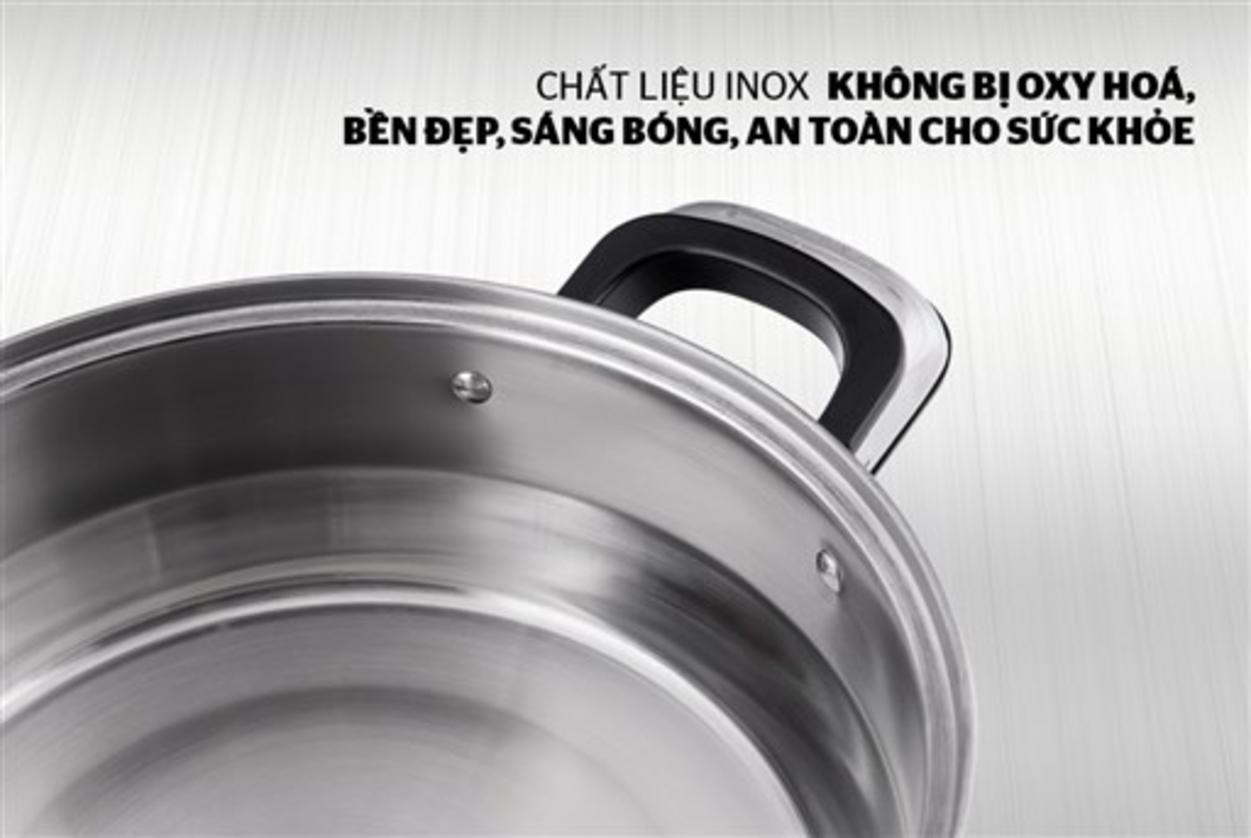Đáy từ tương thích mọi bếp — nấu nhanh, tiết kiệm.