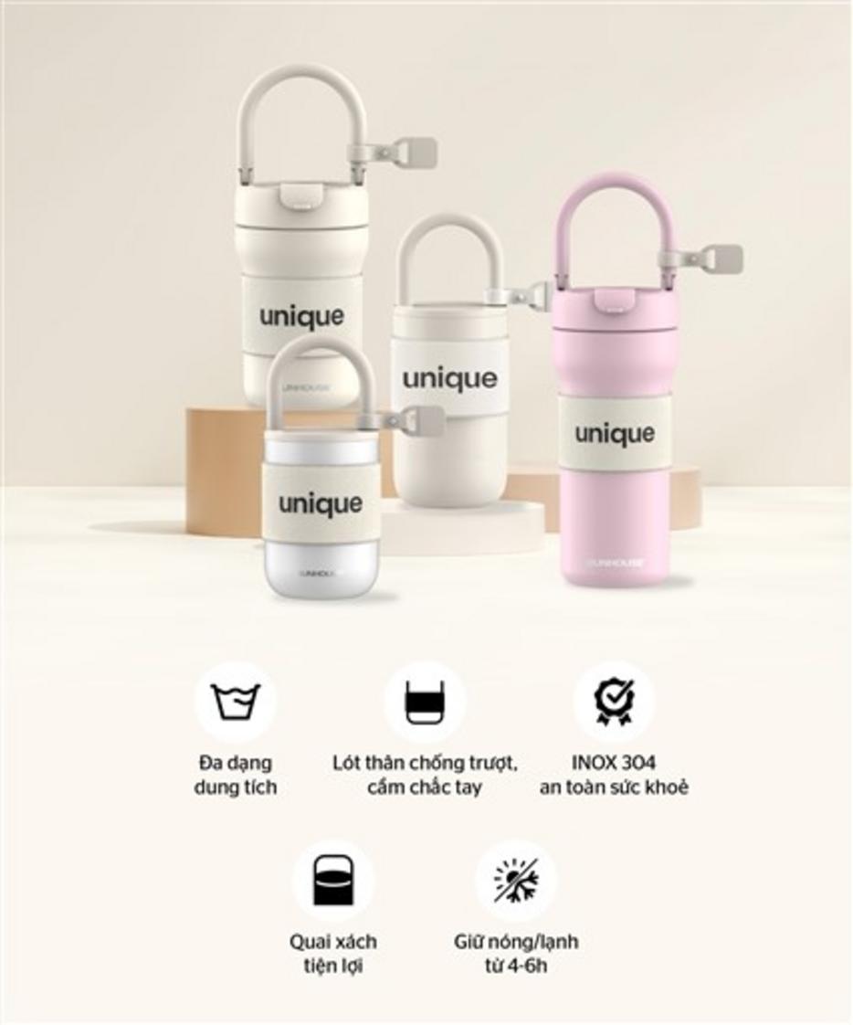 Ruột & vỏ INOX 304 — an toàn cho thực phẩm, dễ vệ sinh.