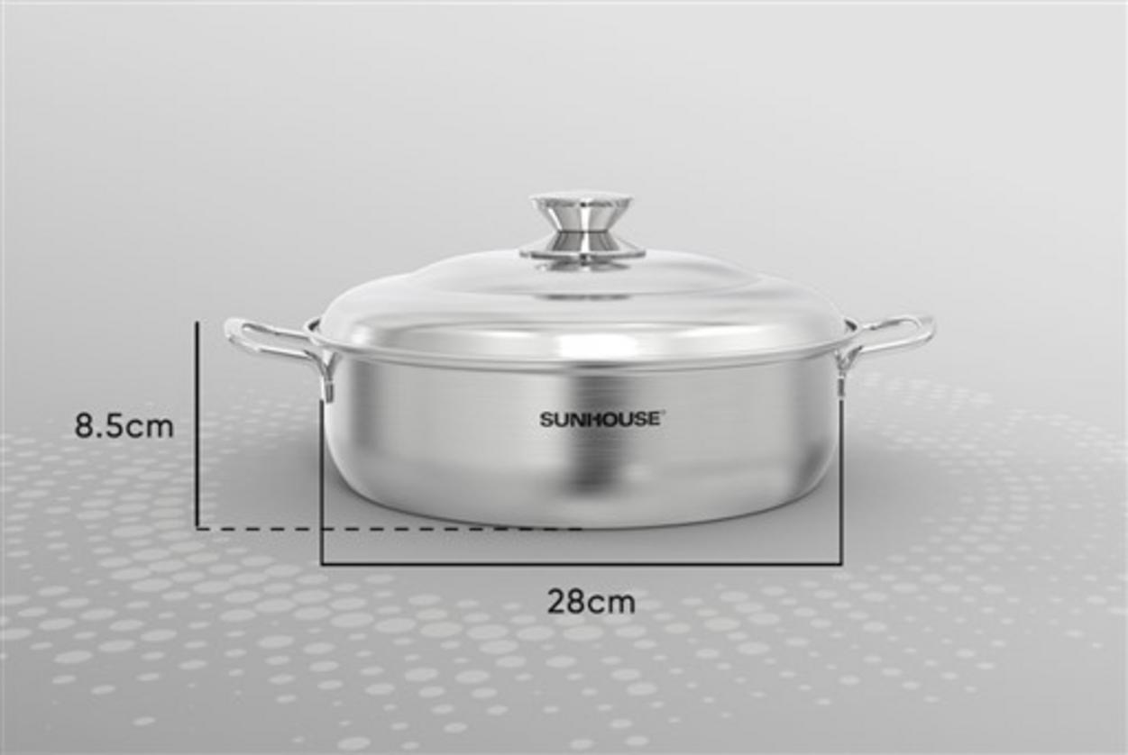 28cm x 8.5cm — kích thước phù hợp cho 5–6 người.