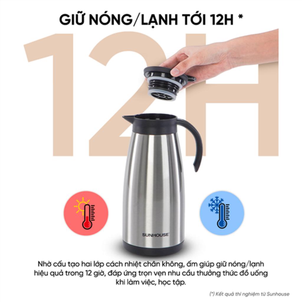 Giữ nhiệt thực tế 10–12 giờ — phù hợp cả ngày.