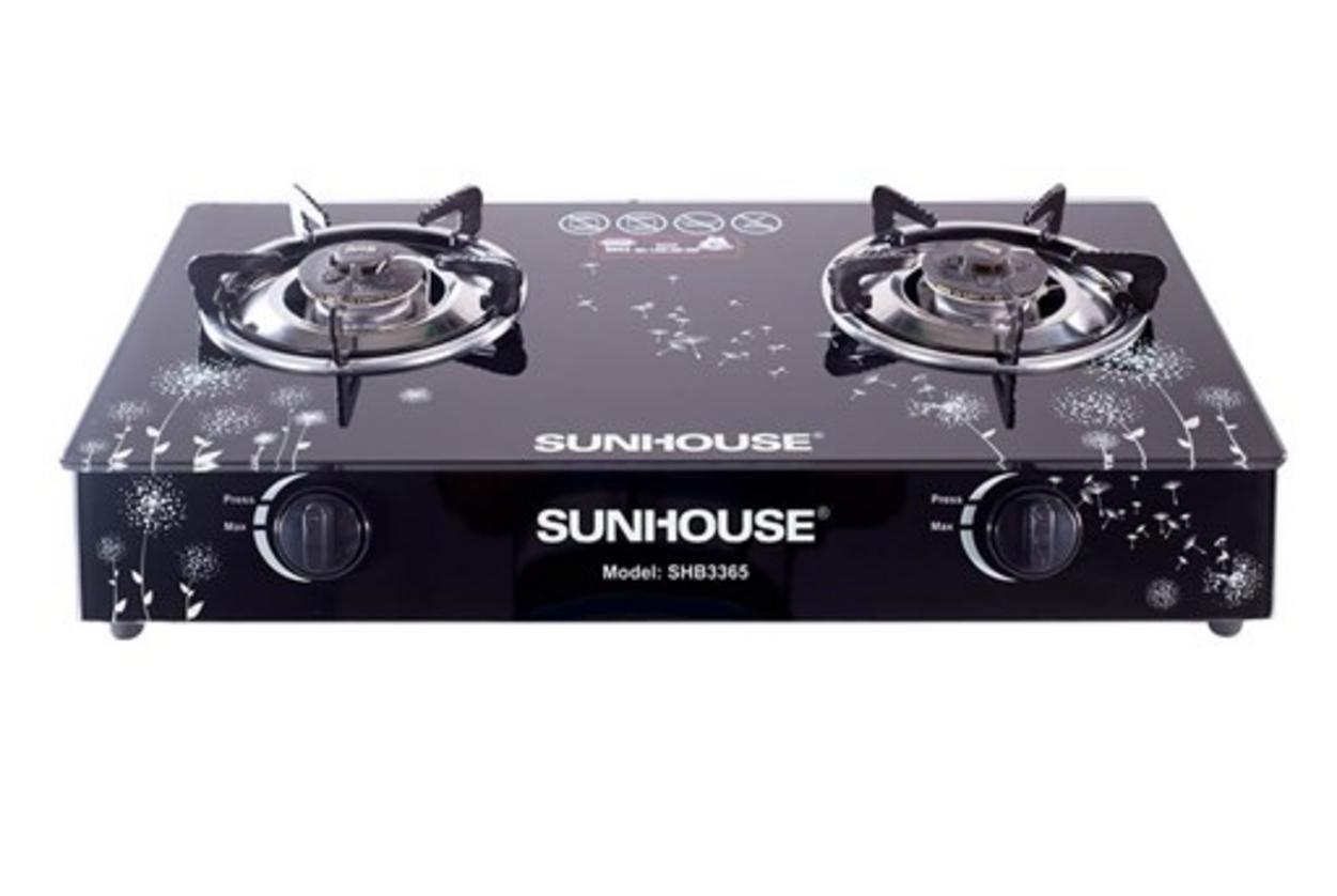 BẾP GAS DƯƠNG KÍNH SUNHOUSE SHB3365 — bếp đôi mặt kính 7mm, thiết kế sạch đẹp, phù hợp gian bếp gia đình.