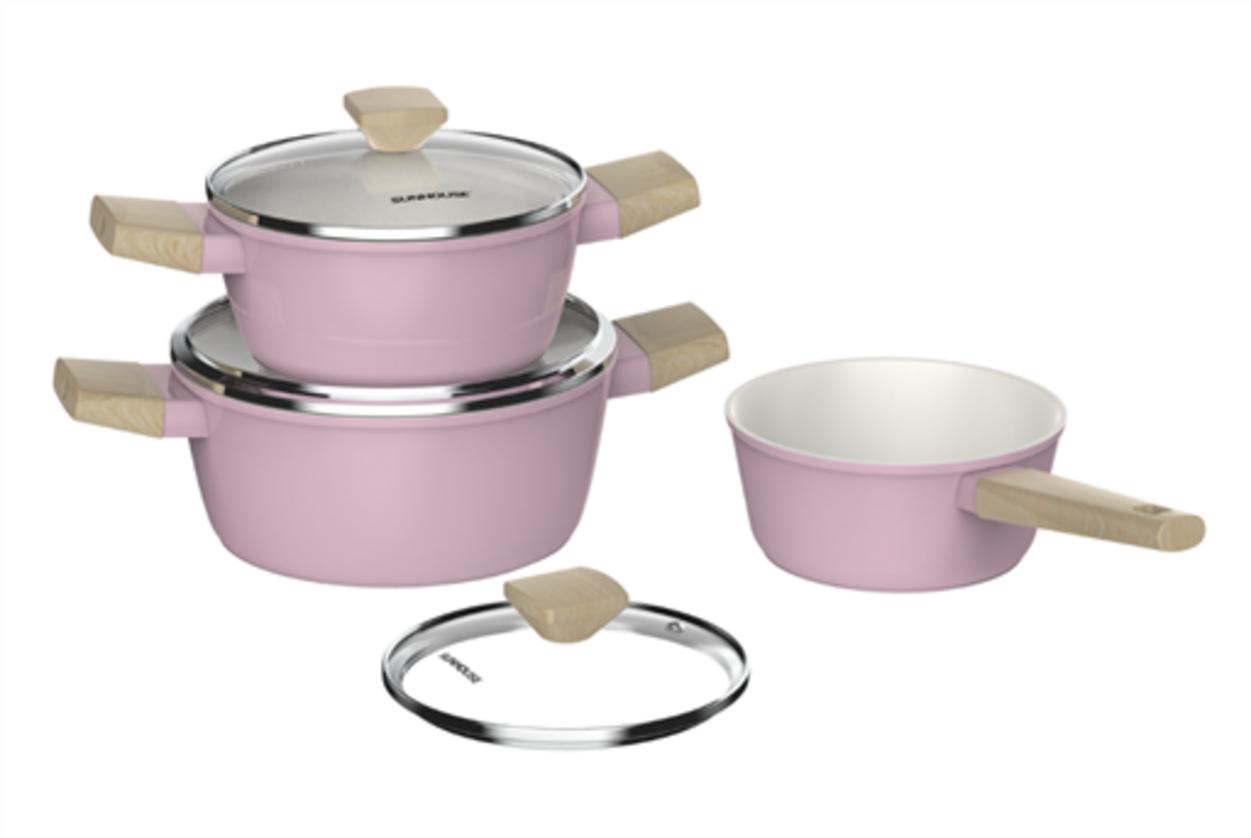 Bộ 3 nồi Sunhouse SHG7979MP1: hoàn thiện cho bếp từ và phong cách bếp hiện đại.