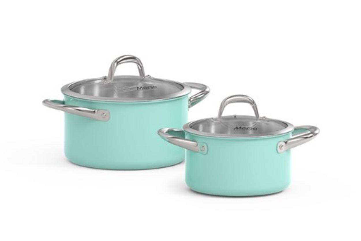 Bộ 2 nồi Sunhouse SHG702 (Ø16 cm & Ø20 cm) — nấu nhanh, dễ vệ sinh.