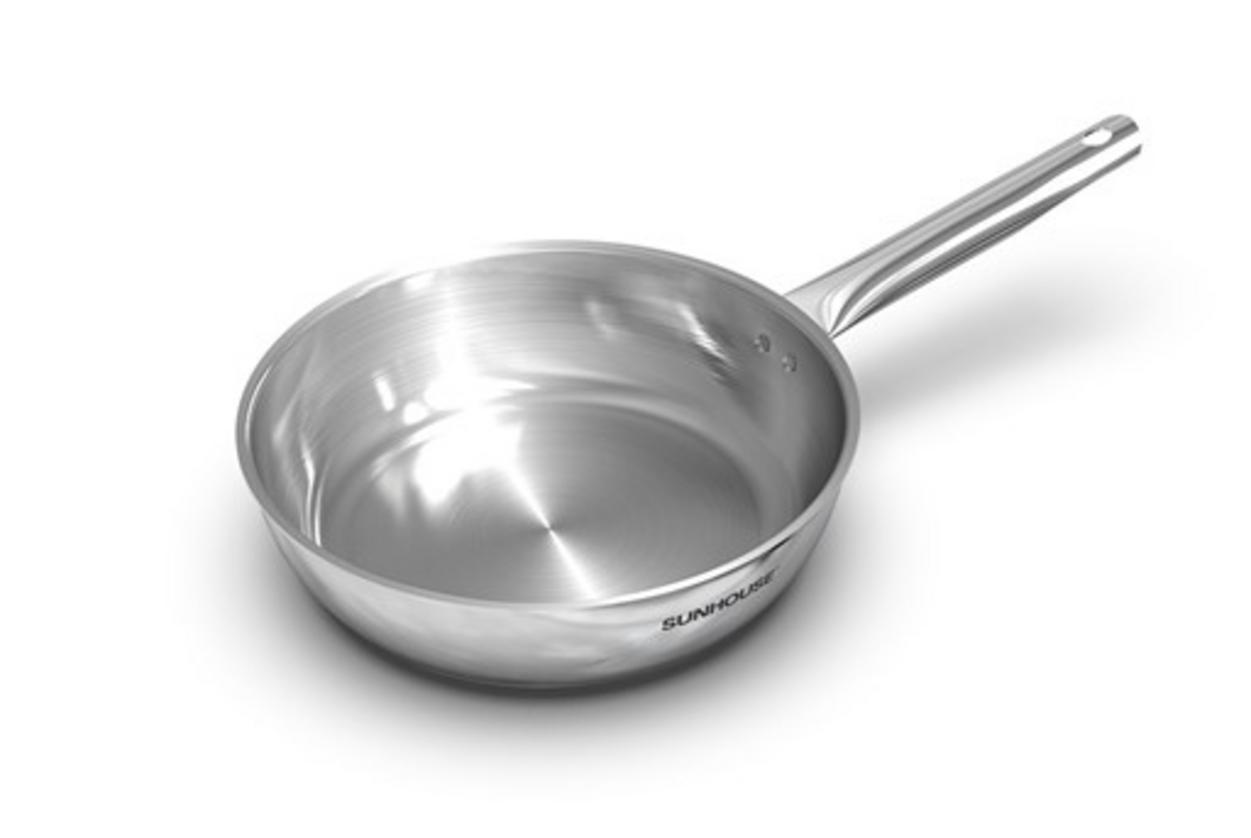 Chảo inox đa lớp Sunhouse IN26M6 - 26cm, lòng Inox 304, đáy 3 lớp bắt từ.