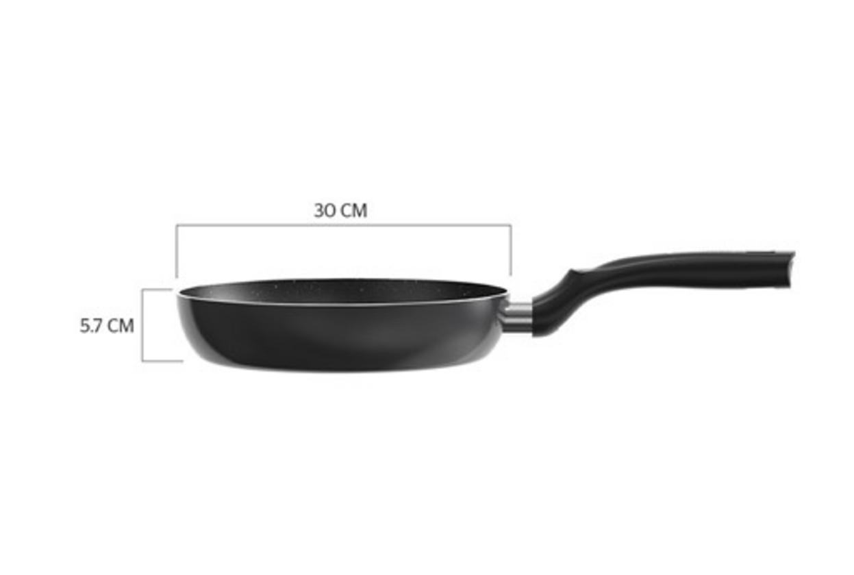 CHẢO CHỐNG DÍNH SUNHOUSE CT30 PLUS — 30cm, chống dính vân đá, tay cầm chịu nhiệt.
