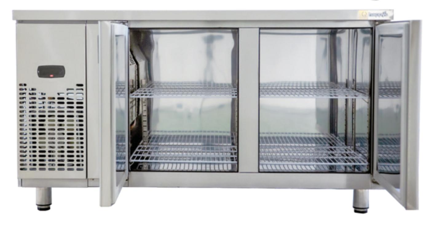 Bàn đông inox Happys HWI-1500TF — kết hợp bàn sơ chế và kho đông 1.5m