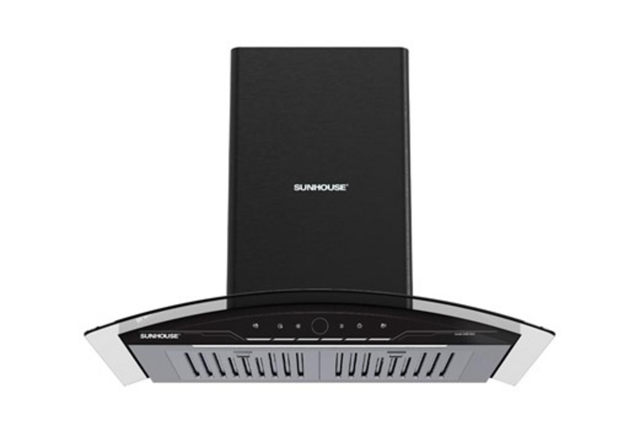 Máy hút mùi kính cong Sunhouse SHB72052 — phong cách và hiệu năng cho bếp hiện đại.