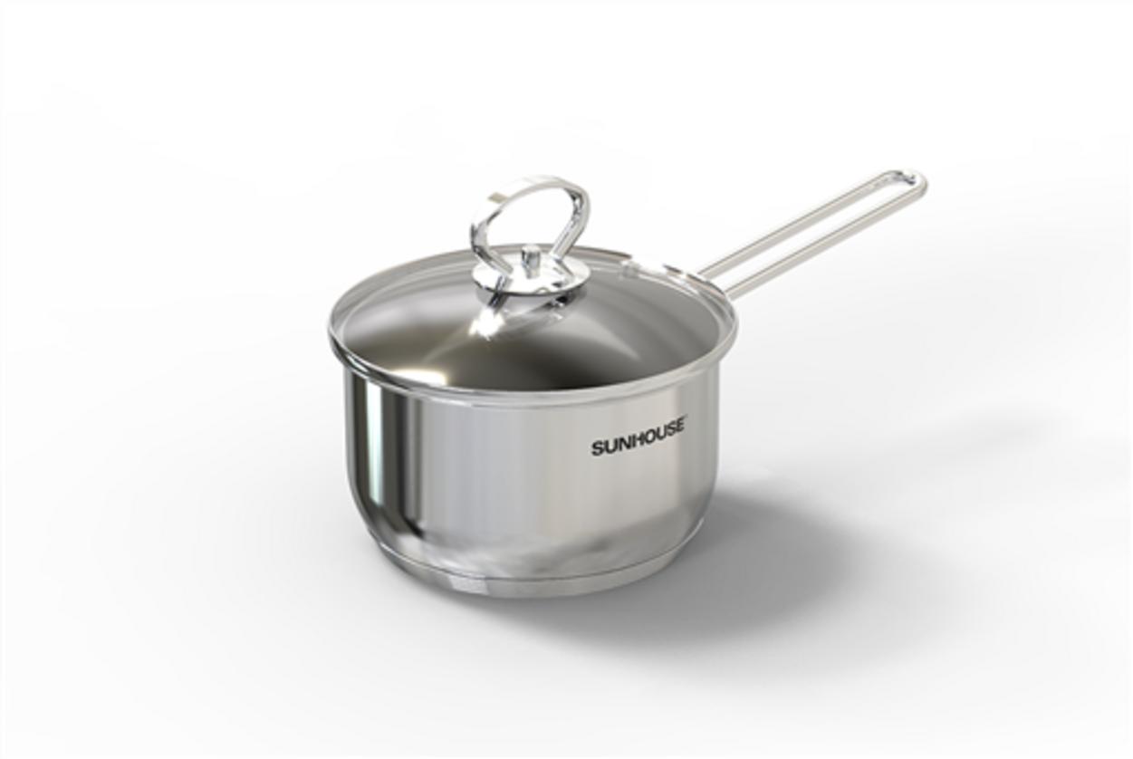 Nồi quấy bột inox 5 đáy SUNHOUSE SHG508-16 — nhỏ gọn, nấu bột/cháo mịn cho bé
