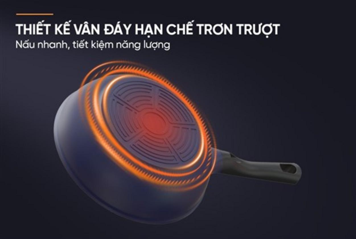 Chảo sâu Sunhouse SBDS20B 20cm — thiết kế vân đá sang trọng, phù hợp bếp gia đình.
