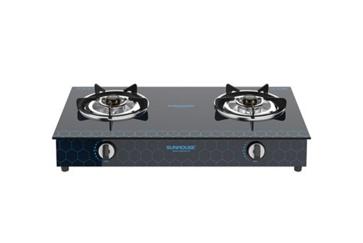 BẾP GAS DƯƠNG KÍNH SUNHOUSE SHB3065-SG — sang trọng, dễ lau chùi và nấu nhanh cho bữa cơm gia đình.