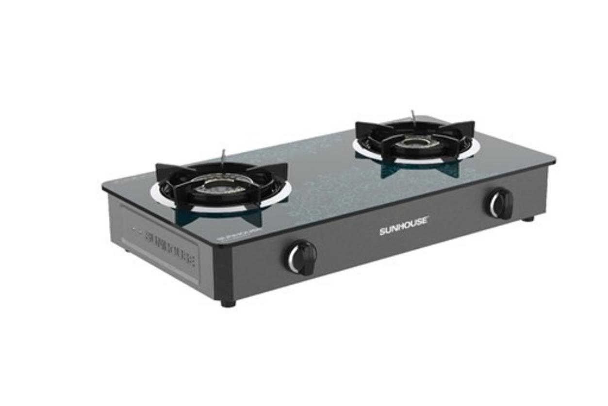 BẾP GAS DƯƠNG KÍNH SUNHOUSE SHB32102-V — Bếp đôi tiêu chuẩn cho gia đình Việt.