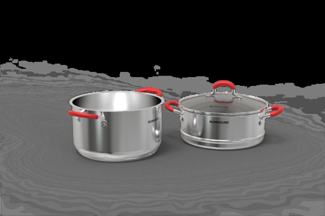 Bộ nồi xửng Sunhouse SHG507-28 — 2 trong 1 cho bữa ăn gia đình.
