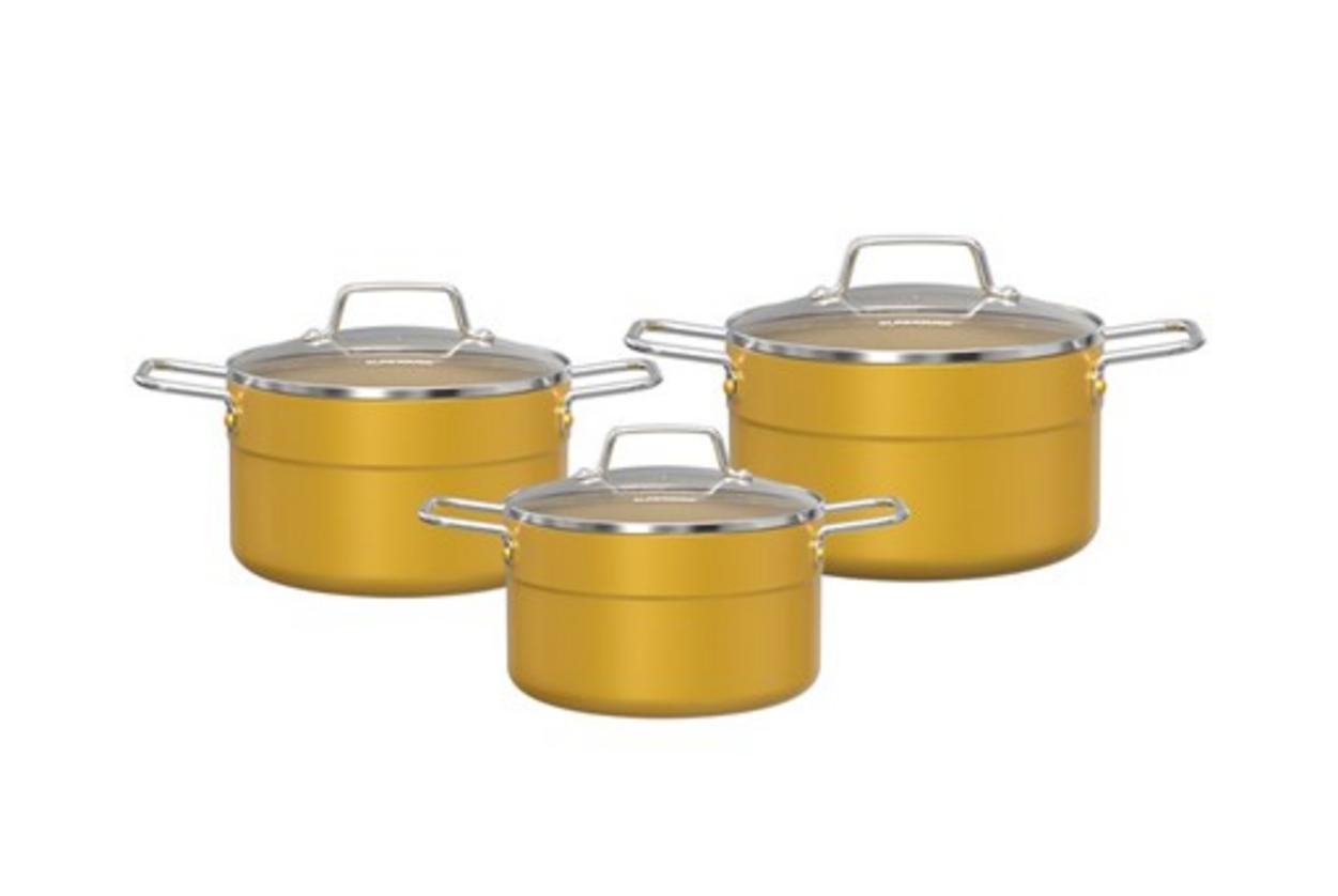 Bộ nồi Anod Sunhouse SHG6634M: 3 kích thước cho mọi nhu cầu bếp gia đình.