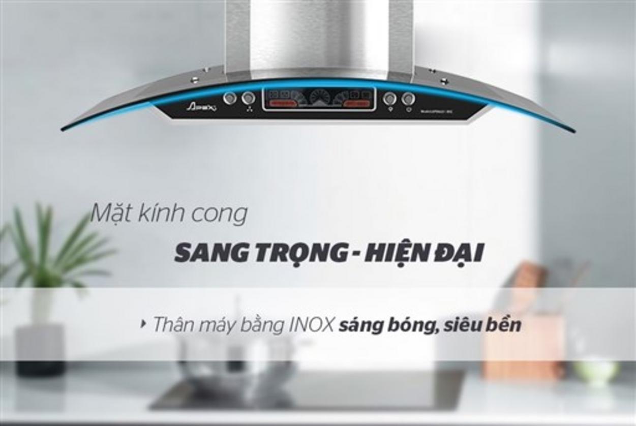 Công suất hút 1100m³/h xử lý khói dầu nhanh chóng.