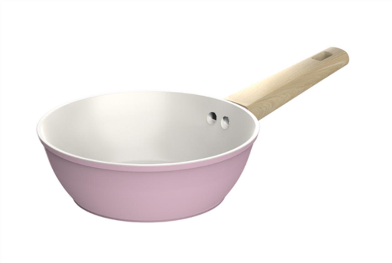 Thân nhôm hợp kim nhẹ, độ dày thành 2.6 mm cho nấu nhanh và xử lý dễ dàng.