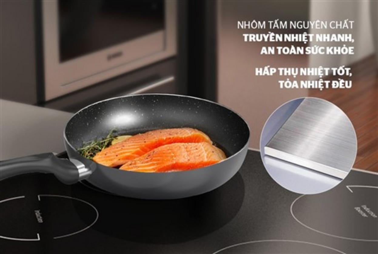 Bề mặt vân đá: chống dính và dễ vệ sinh.