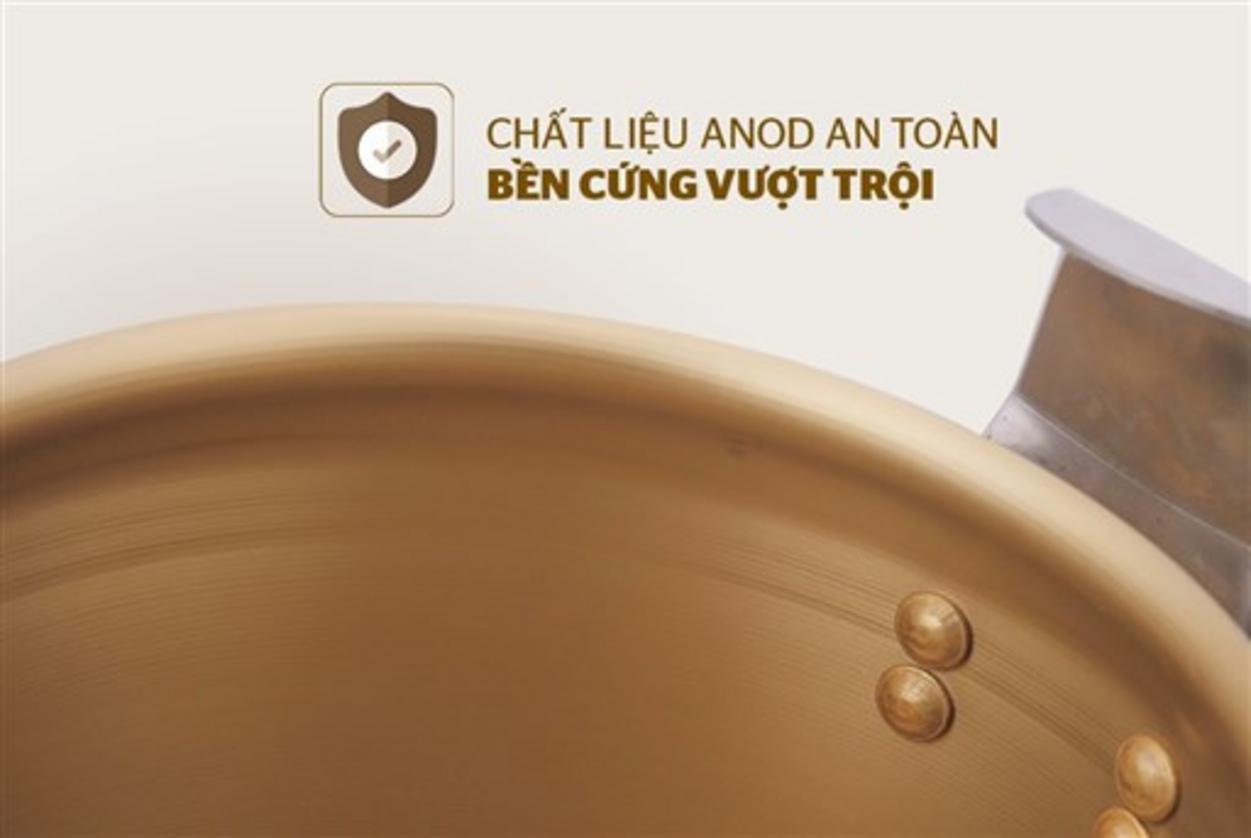 Phù hợp bếp gas & hồng ngoại — đáy thường, không dùng bếp từ.