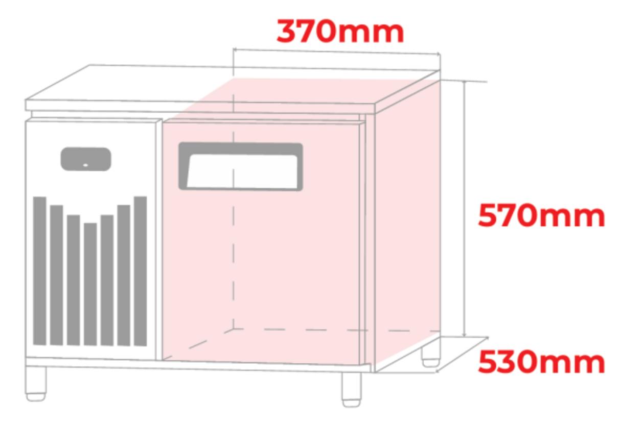 Mặt bàn inox vững chắc, dùng để soạn chế biến ngay.