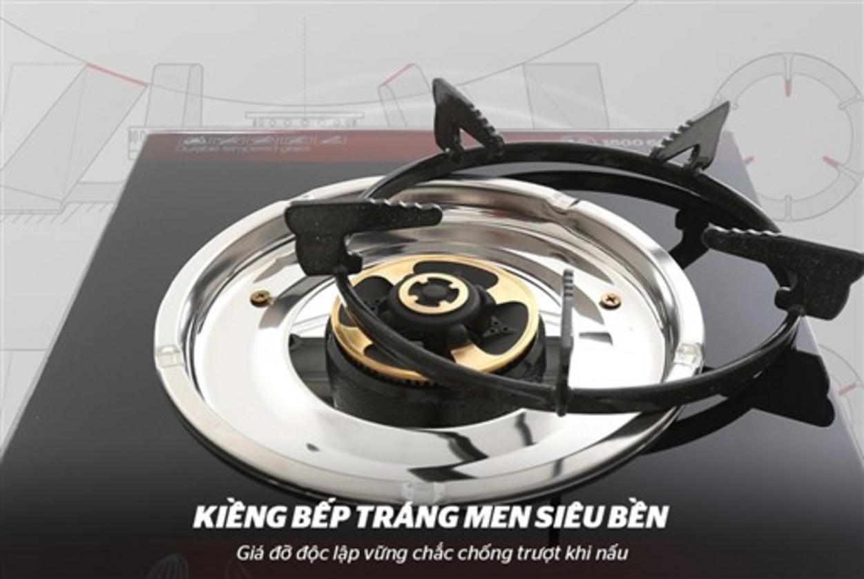 Mặt kính chịu nhiệt, lau chùi dễ dàng.