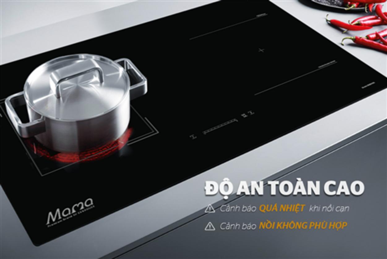 Mặt kính Schott Ceran chịu sốc nhiệt, dễ vệ sinh.