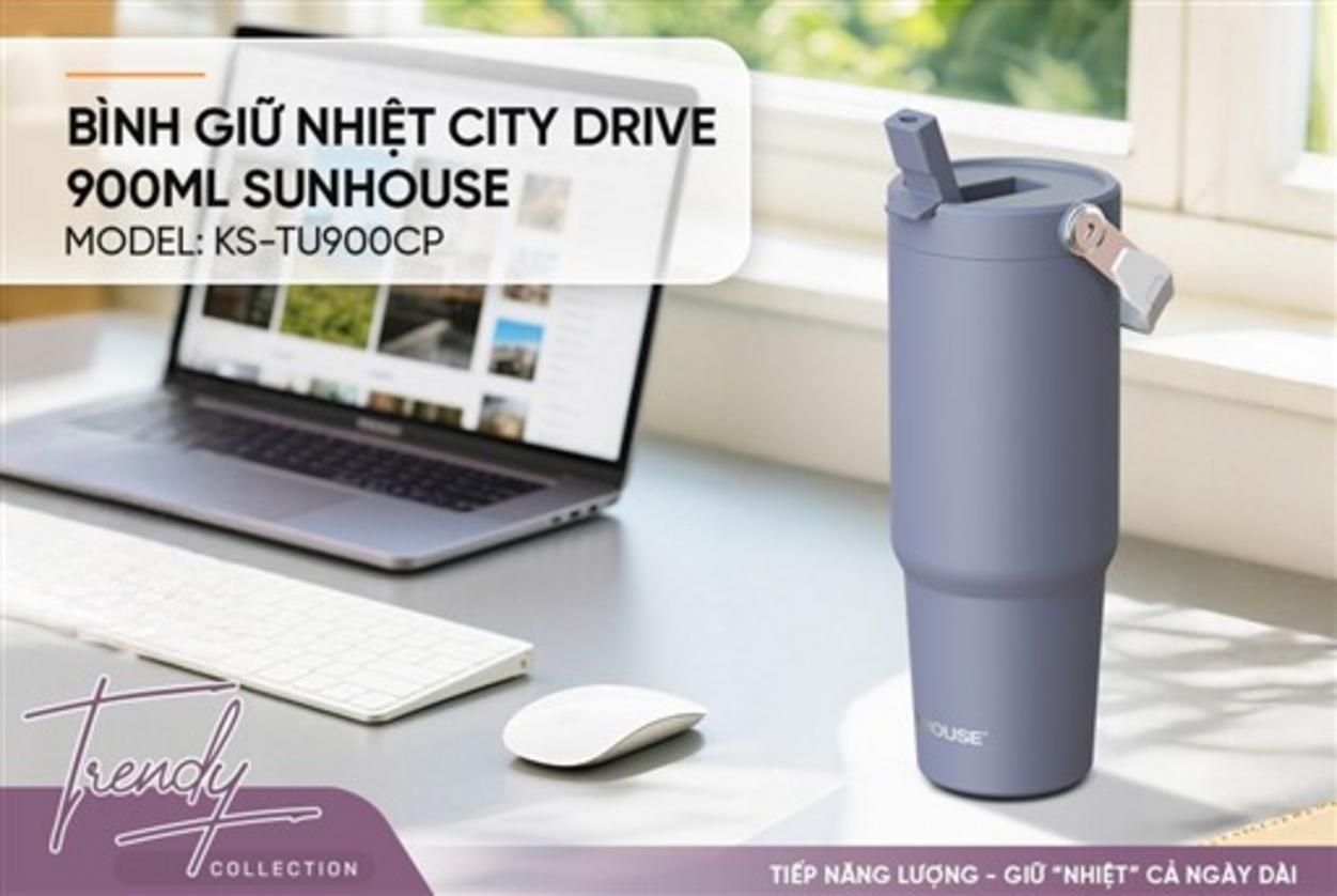 Nắp 2 chế độ và gioăng silicon chống rò rỉ, quai xách tiện lợi.