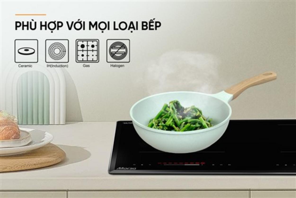Nhôm đúc nguyên khối: truyền nhiệt nhanh, bền lâu.
