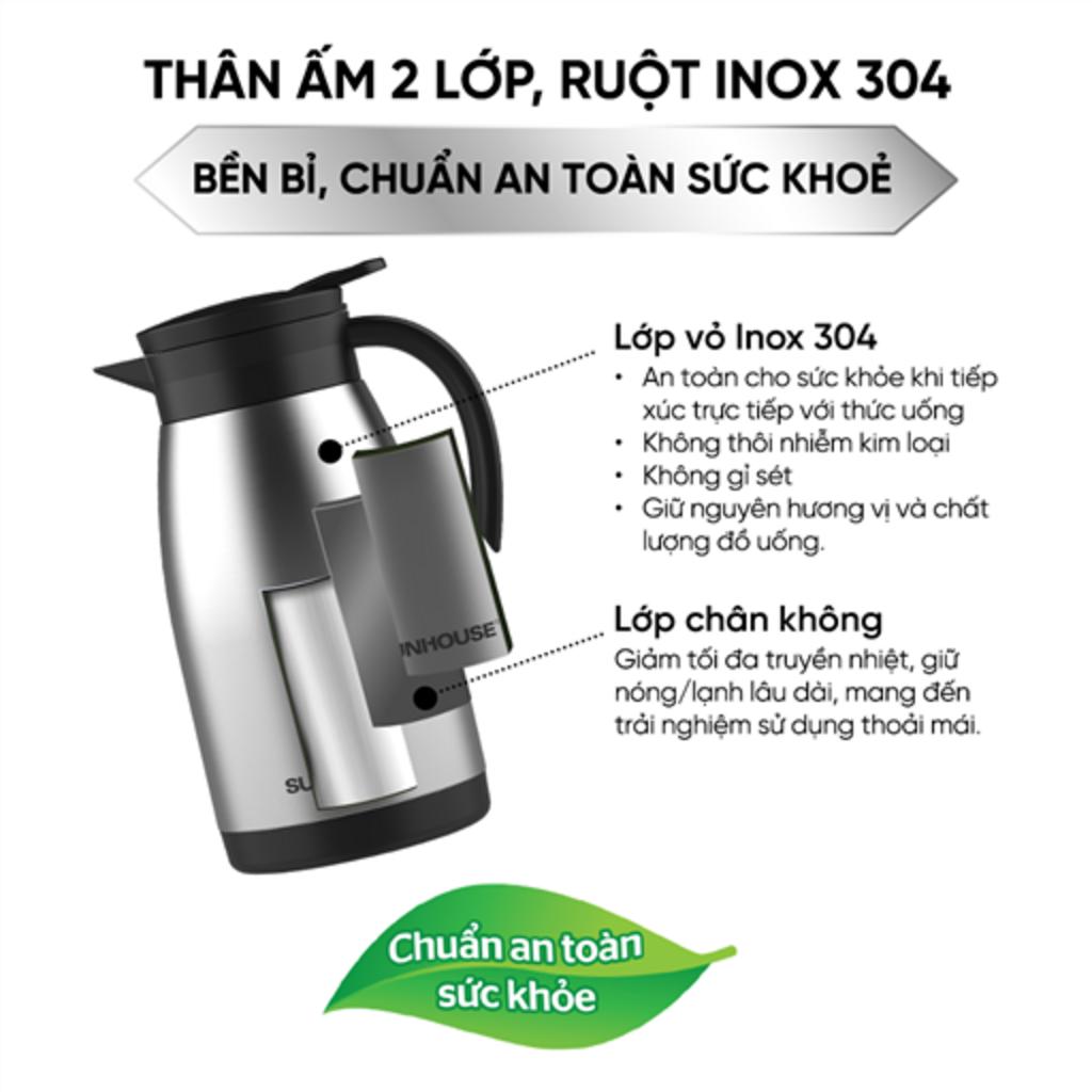 Ruột Inox 304: an toàn thực phẩm, giữ trọn hương vị.