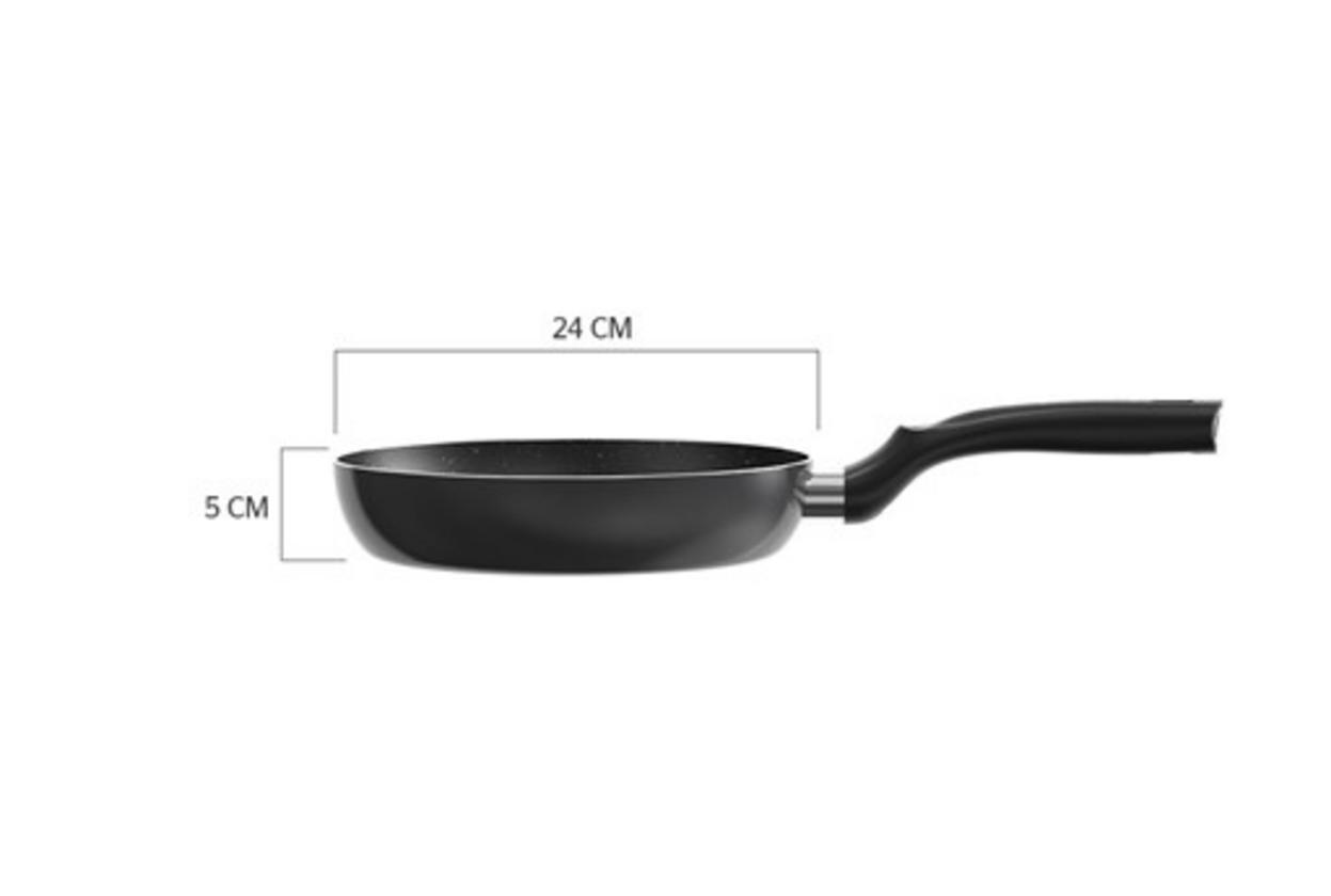 Chảo vân đá Sunhouse CT24 Plus — 24cm, lý tưởng cho gia đình 3-5 người.