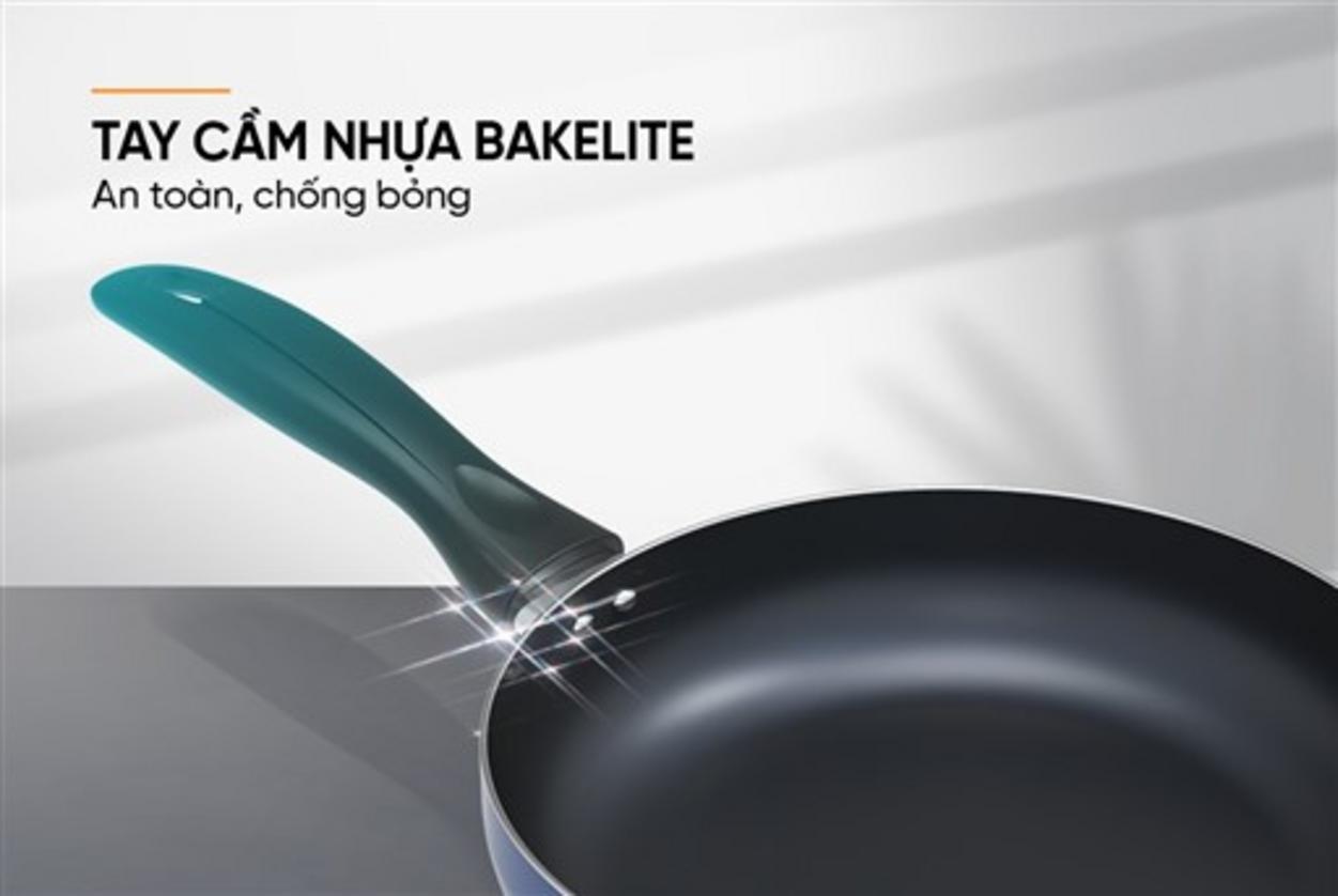 Cán nhựa Bakelite chịu nhiệt — an toàn và chắc chắn.