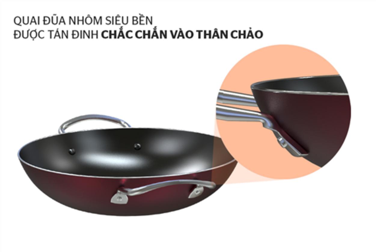 Độ dày 1.8 mm giúp truyền nhiệt đều, nấu nhanh.