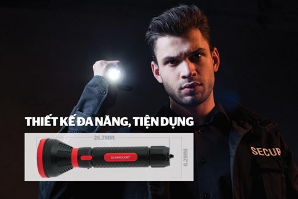 Thân nhựa cỡ lớn, thiết kế bền bỉ, cầm chắc tay.