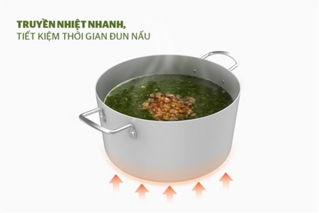 Truyền nhiệt tốt — nấu nhanh, đều.
