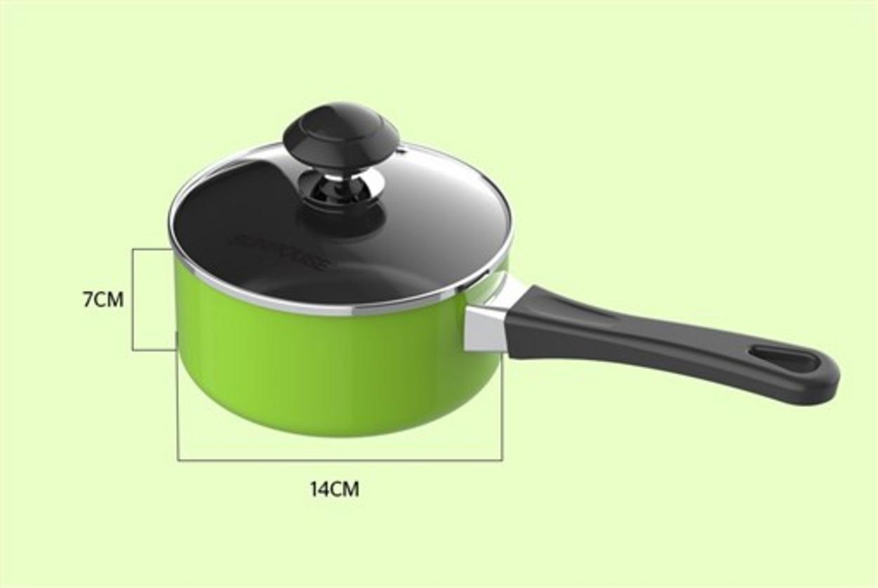 Thân nồi hợp kim A3003, độ dày 1.5 mm — truyền nhiệt nhanh, nhẹ nhàng khi dùng.