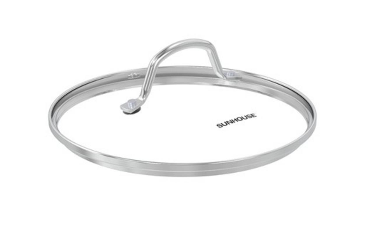 Vung kính chịu nhiệt và quai/núm inox chắc chắn.