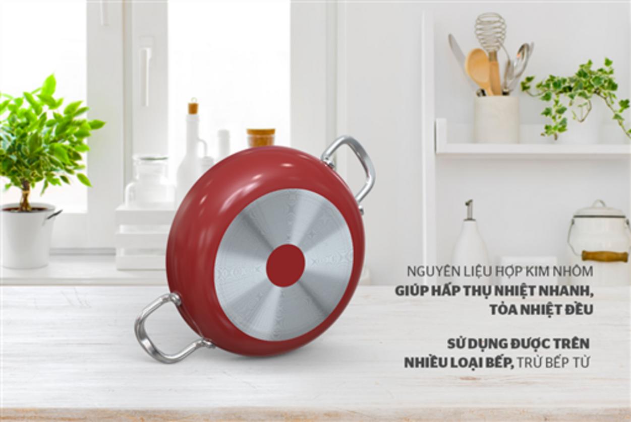 Whitford (USA) 3 lớp — chống dính bền, dễ lau chùi, phù hợp nấu ít dầu.