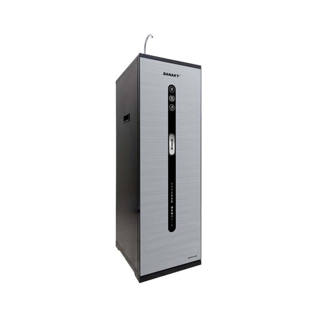 Sơ đồ 10 lõi lọc của TN2310iGR để minh họa luồng lọc và chức năng mỗi lõi (exploded view). (Yêu cầu ảnh chất lượng cao với chú thích lõi).   ImagePrompt: "Exploded view of the 10 filter stages of the Sanaky TN2310iGR, each filter labeled, clean white background, arrows showing water flow, high-detail product photography."
