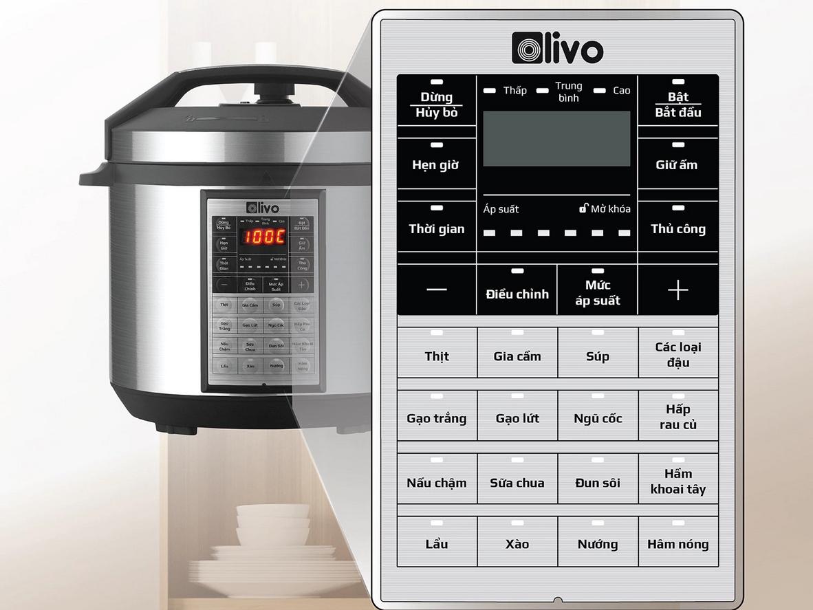16 chế độ nấu Olivo PC60